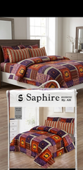 Saphire Elegance Geometric Patchwork Bedding Set
