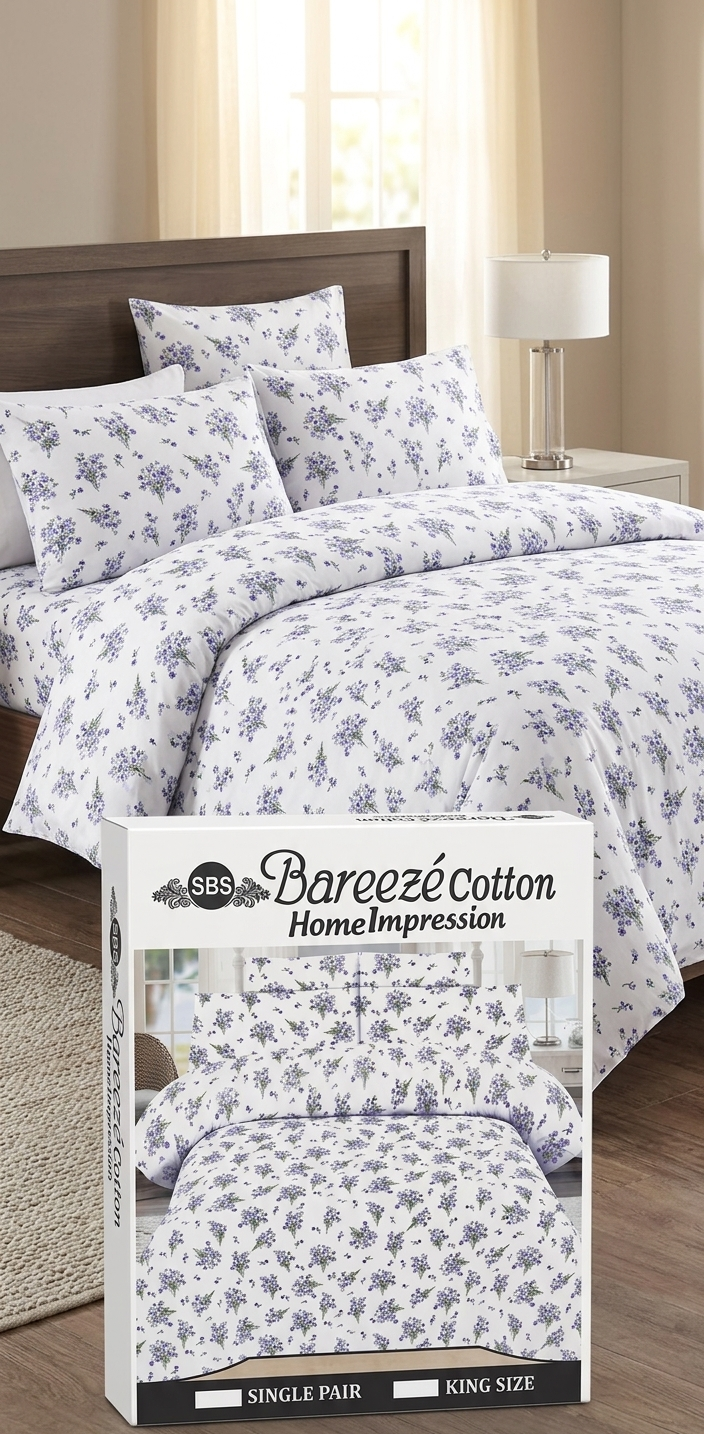 Bareeze Cotton Signature Comfort Bed Set