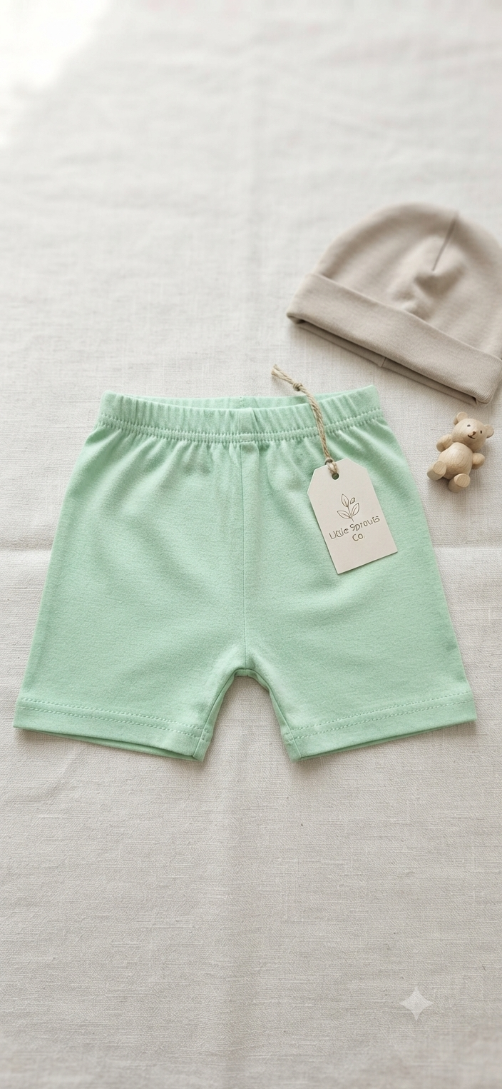 Everyday Cotton Shorts Green (1.5years-2.5years)
