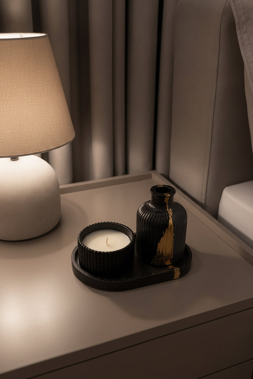 The Midnight Gold Concrete Accent Set