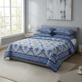 Royal Blue Quilted Velvet Bedsheet King Size