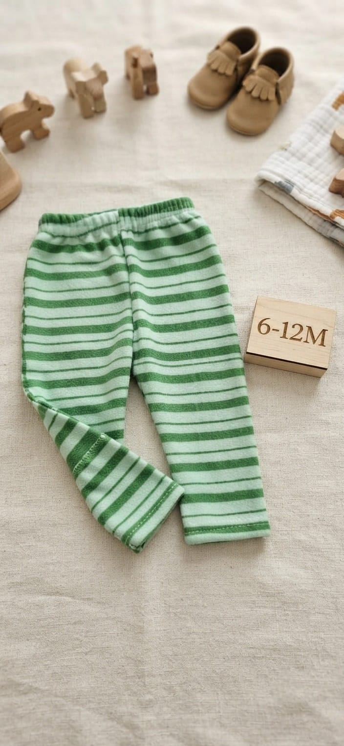 All-Season Cotton Trousers Green (6months-12months)